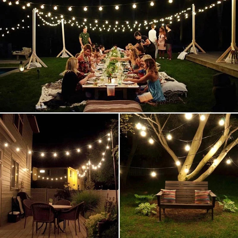 Solar Crystal Globe LED String Lights 60 LED 8 Lighting Modes IP65 Fairy Light Christmas Garland For Garden Party Decor 1pc/2pcs - Novo Fusion