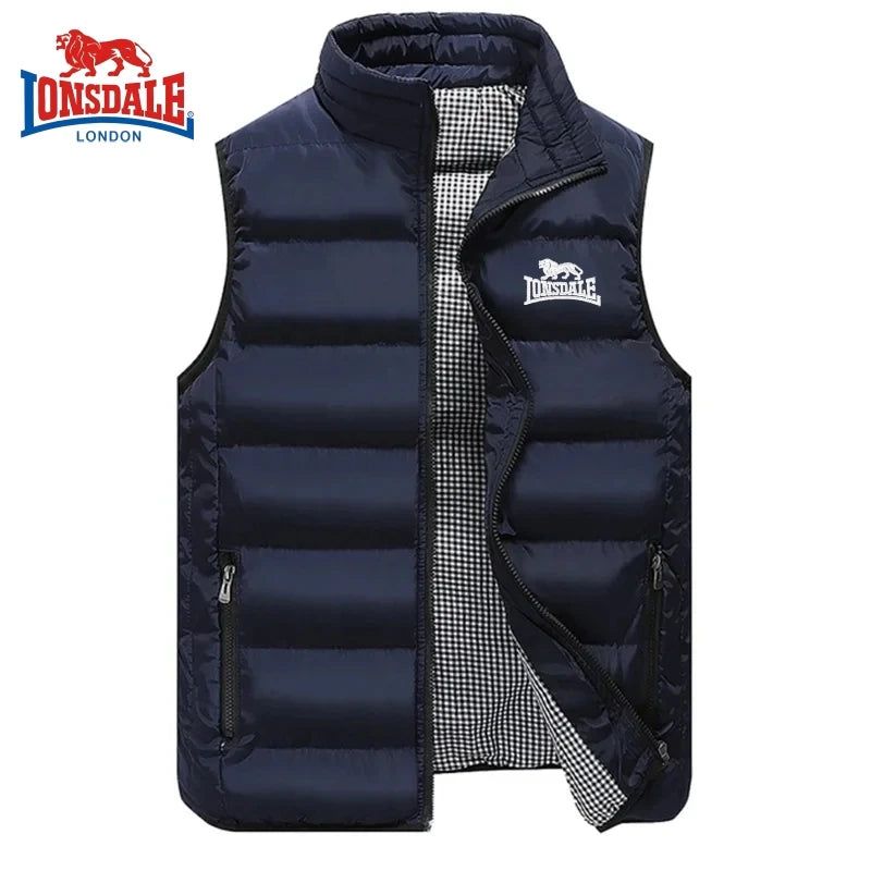 Men's Embroidery Brand High Quality Warm Vest Vest, Autumn and Winter Luxury Fashion Brand, Sleeveless Outdoor Windproof Jacket - Novo Fusion