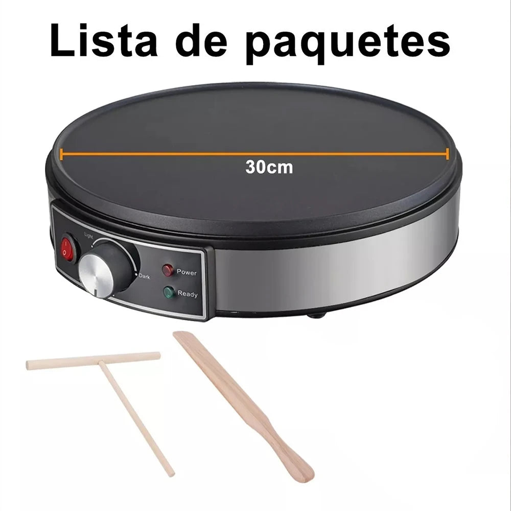 Electric Griddle Crepe Maker Cooktop - Nonstick Griddle Crepes Maker with LED Indicator Lights Adjustable Temperature Control - Novo Fusion
