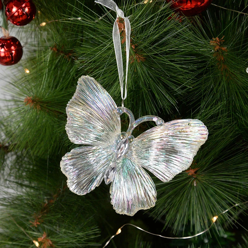 Acrylic Christmas Tree Hanging Ornaments Elk Angel Doll Bell Pendant 2023 Merry Christmas Decoration for Home Xmas New Year 2024 - Novo Fusion