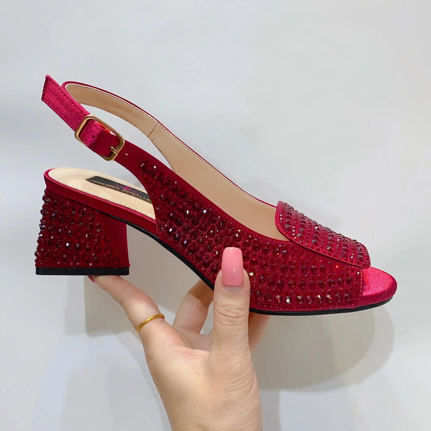Fashionable Luxury Sandals Top Italian Designers 2023 Party Bright Diamond Uppers Summer Women's Shoes With High-heeled Nigeria - Novo Fusion