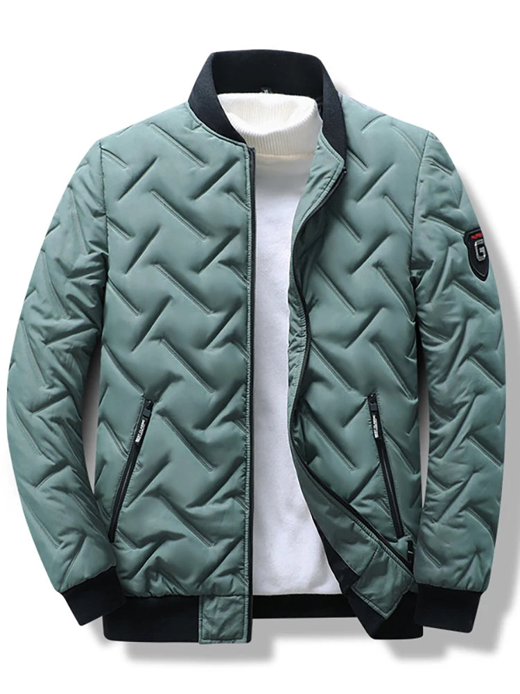 New Fall And Winter Men's Outdoor Casual Versatile Fashion Collar Light Short Down Jacket Trendy Padded Thickened Jacket - Novo Fusion