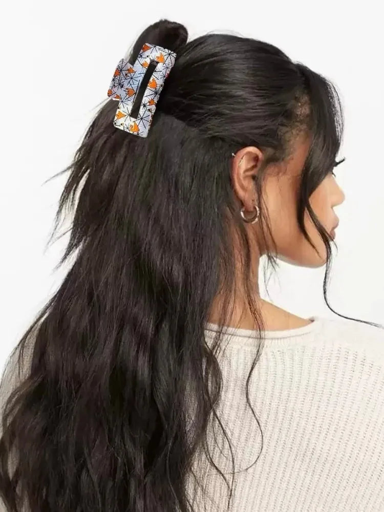 Halloween Theme Hair Claws - With Ghost/Pumpkin/Bat Patterns, Perfect For Holiday Party Costumes, Fashion Accessories For Women And Girls