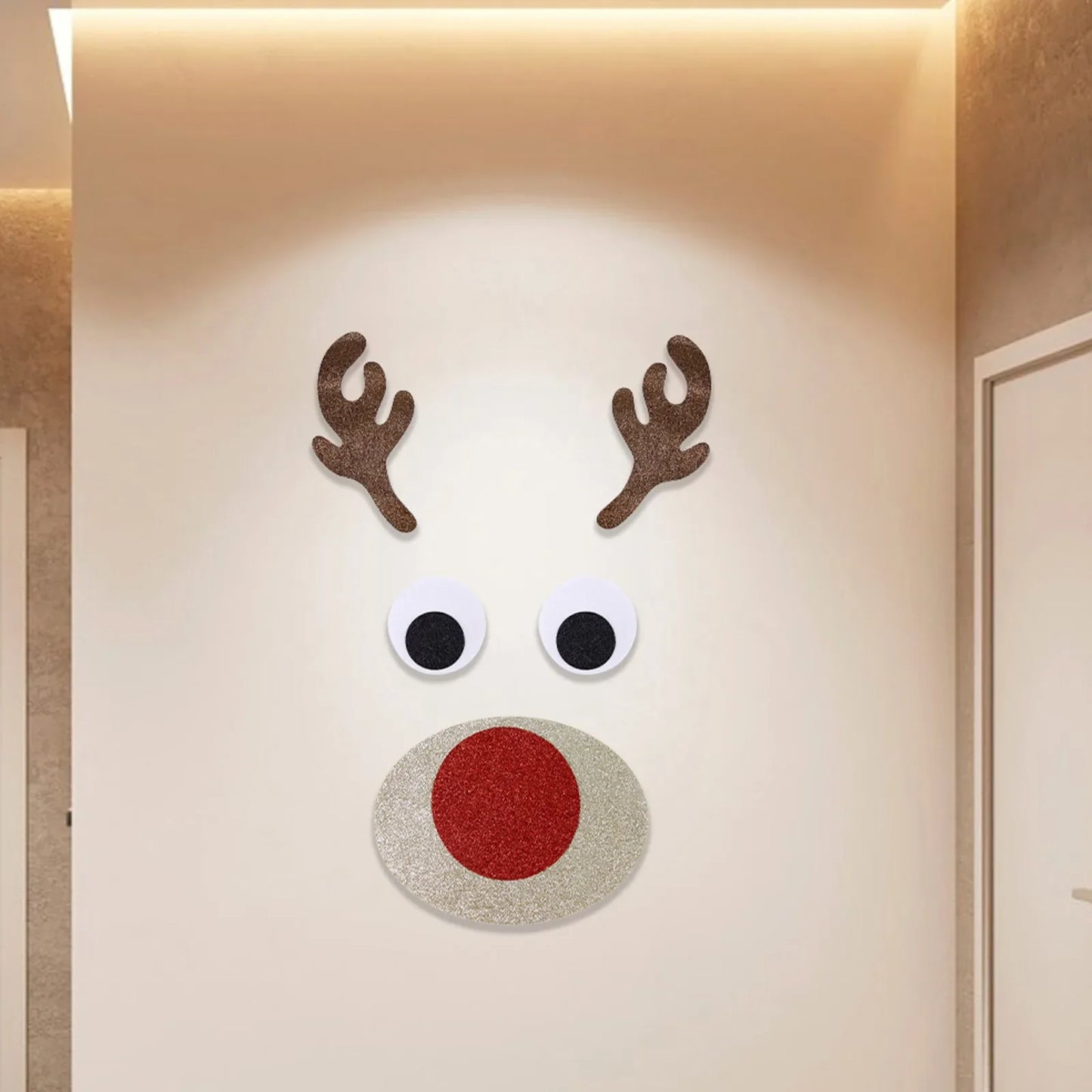 Christmas Door Window Stickers Felt Cloth Snowman Santa Claus Elk Wall Sticker Christmas Home Decoration Happy New Year 2024 - Novo Fusion