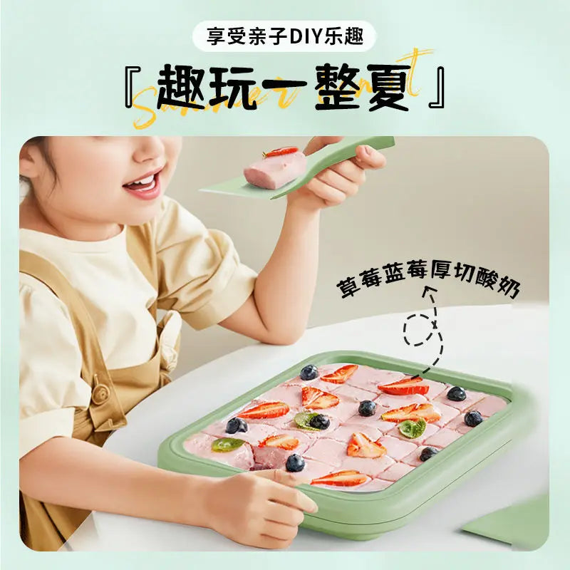 Multifunctional stir-frying ice machine Home stainless steel ice cream homemade stir-frying ice artifact - Novo Fusion