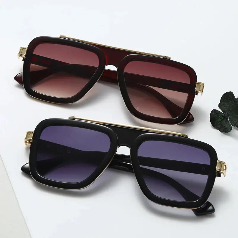 Fashion Square Sunglasses Cool Men Vintage Luxury Brand Design Sun Glasses Women UV400 Shades Oculos De Sol - Novo Fusion