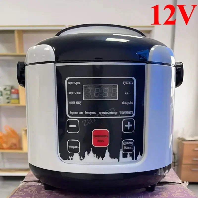 2L Electric Mini Rice Cooker Multi Cooker Portable Car Rice Cooker 12V 24V Cooking Machine For Car and Truck English Menu - Novo Fusion