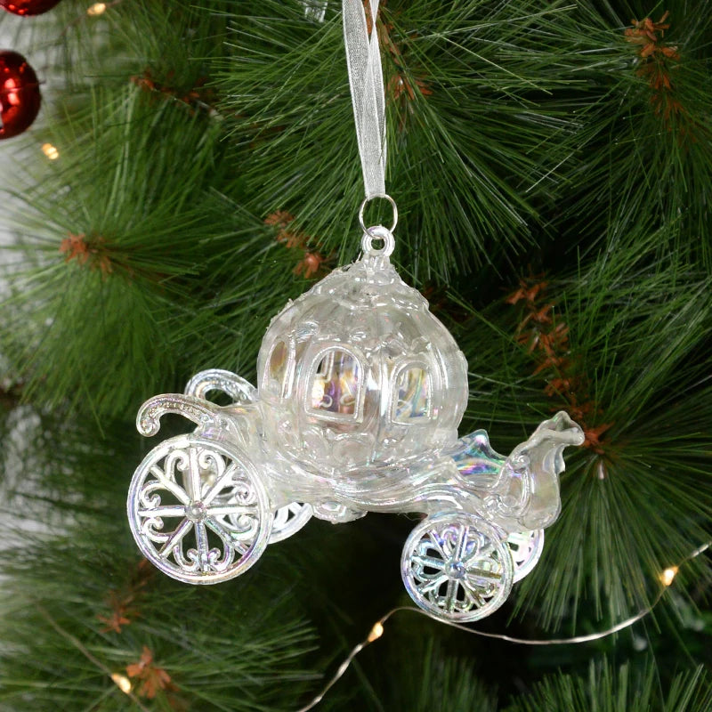 Acrylic Christmas Tree Hanging Ornaments Elk Angel Doll Bell Pendant 2023 Merry Christmas Decoration for Home Xmas New Year 2024 - Novo Fusion