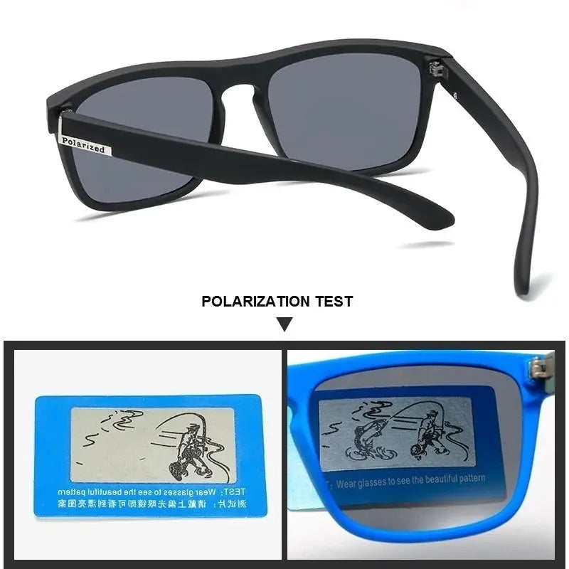 Fashion Square Vintage Polarized Sunglasses Men Women Retro Driving Fishing Luxury Brand Designer Sun Glasses UV400 Eyewear - Novo Fusion