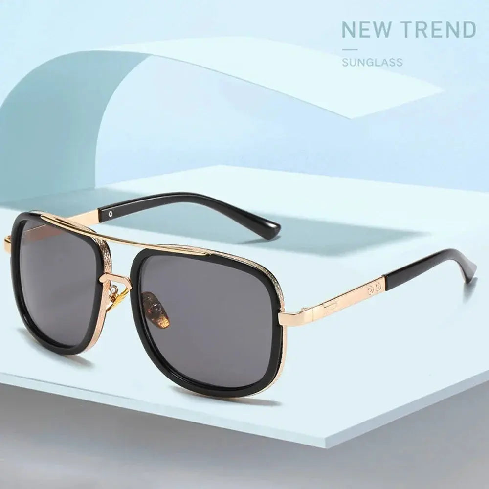 Classic Oversized Men Sunglasses Luxury Brand Women mach one Sun Glasses Square retro Oculos de sol Male UV400 Mirror Eyewear - Novo Fusion