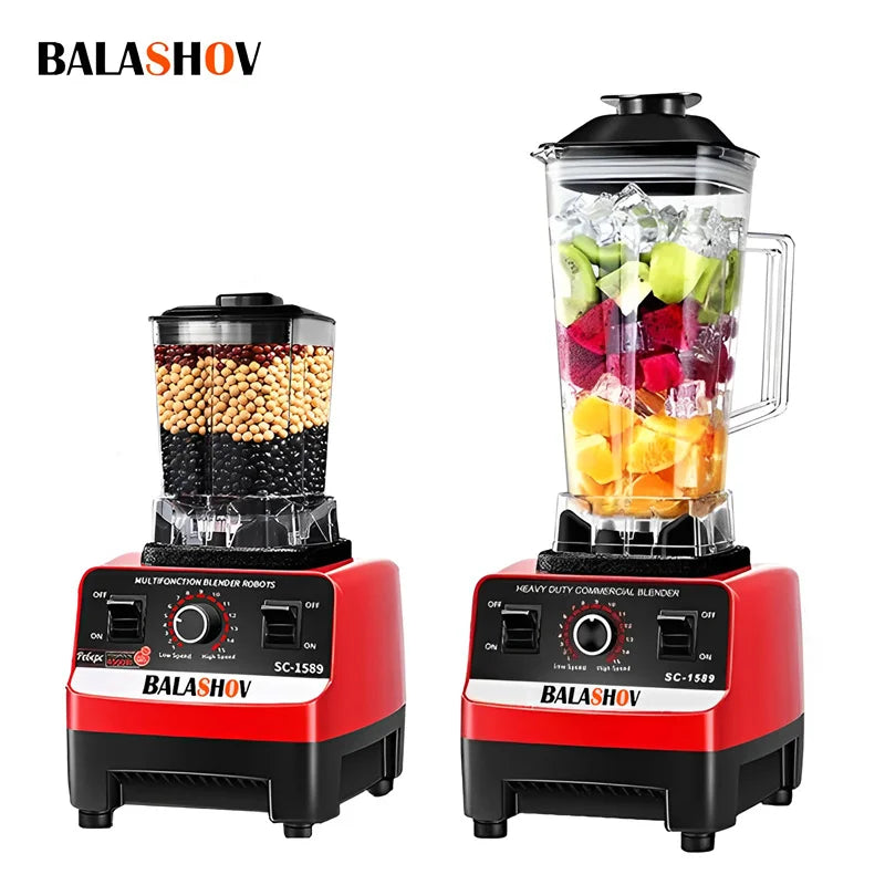2000W Heavy Duty Commercial Blender Stationary Mixer Food Processor Ice Smoothies for Kitchen High Power Juicer Blender BPA Free - Novo Fusion