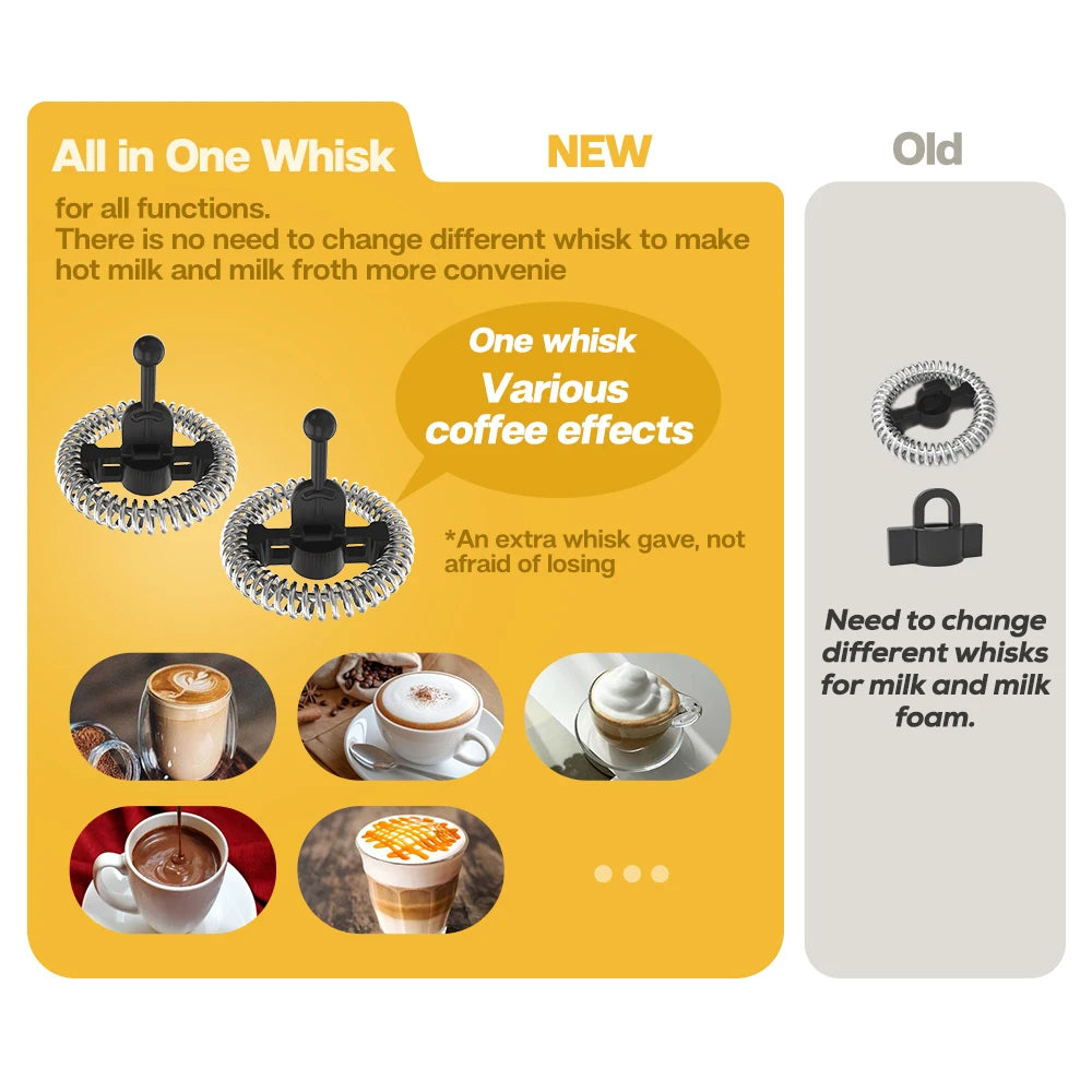 HiBREW Milk Frother Frothing Foamer Chocolate Mixer Cold/Hot Latte Cappuccino fully automatic Milk Warmer Cool Touch M1A - Novo Fusion