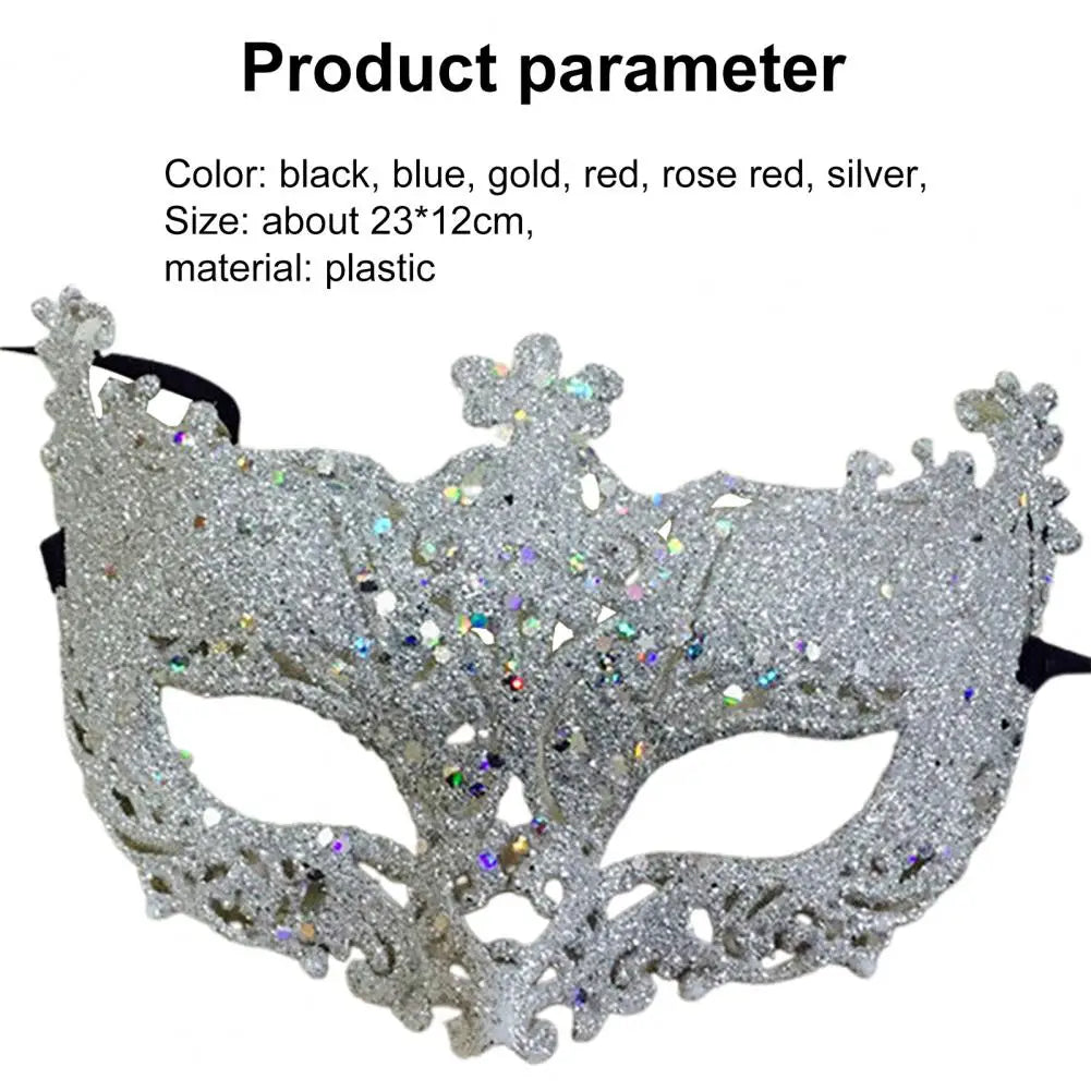 Cosplay Face Covers Party Mask Glitter Shinny Women Ribbon Mysterious Eye Cover For Masquerade Luxury Venetian Mask Halloween - Novo Fusion
