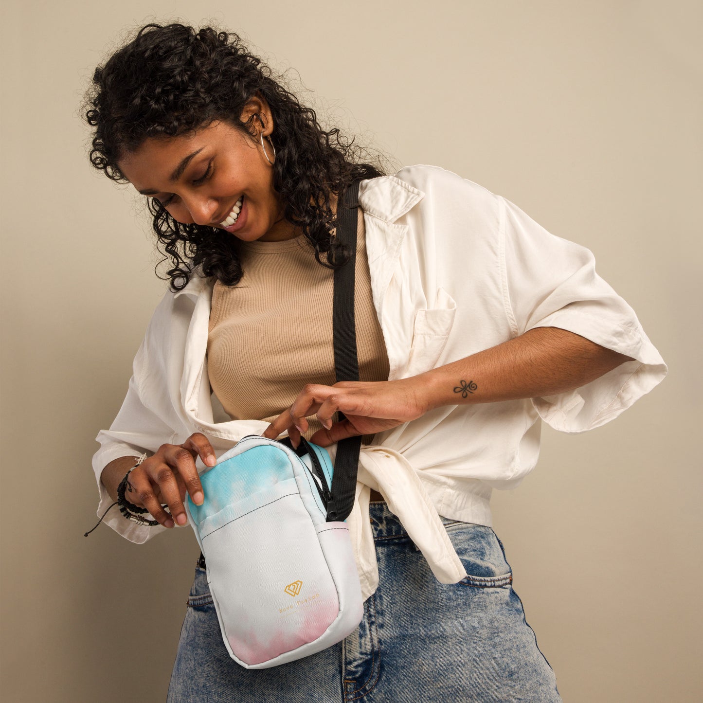 100% Polyester Sturdy Water-Resistant Durable Sustainable Stylish Fashion Utility Crossbody Bag - Novo Fusion