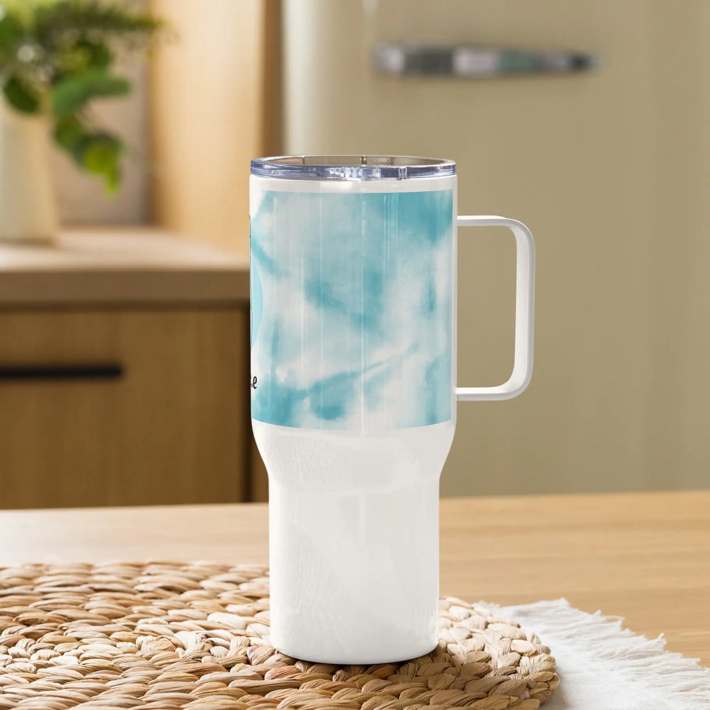 High-Grade Sustainable Stainless Steel Peace Travel Mug With a Handle - Novo Fusion