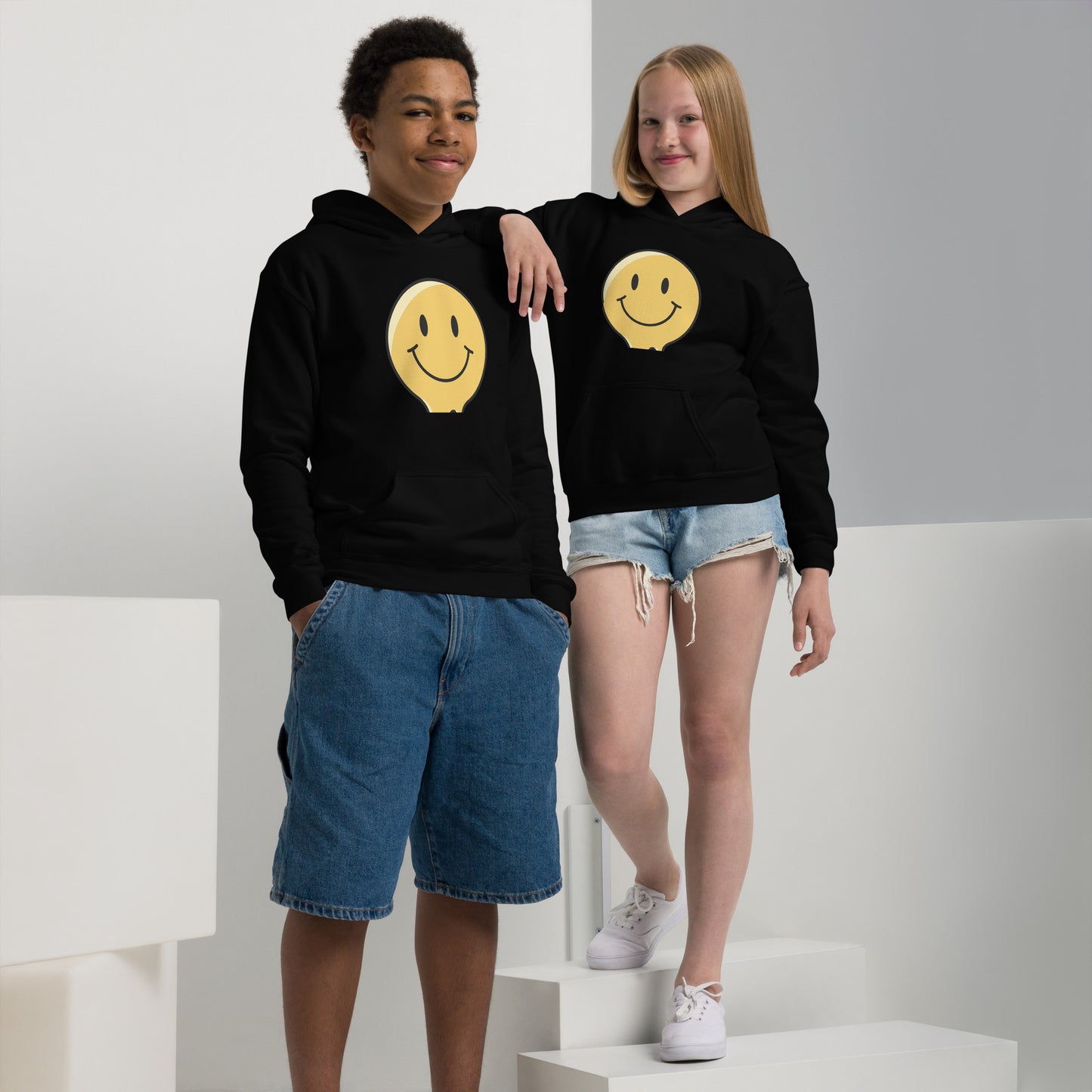 Youth Ultimate Comfortable Stylish Safe Sustainable Heavy Blend Hoodie - Black - Novo Fusion