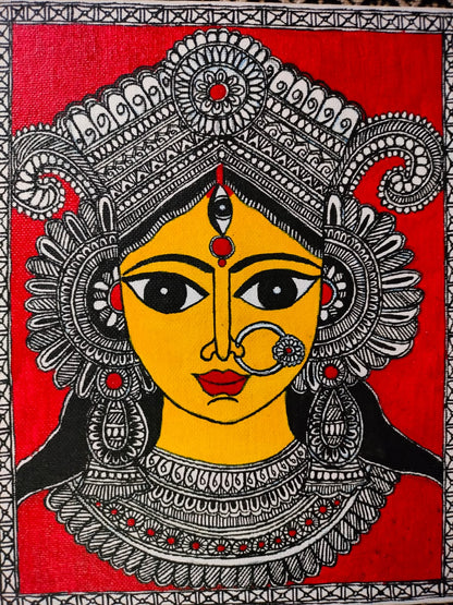 Mithila Madhubani Handpainted Wall Painting