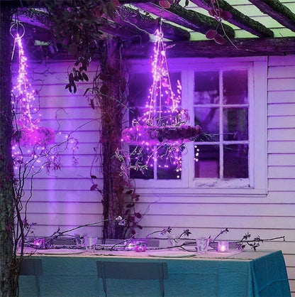 10M 100 LED Lights Decoration Halloween Black Wire Orange Purple Color Halloween Decoration Fairy Lights for Home Decor - Novo Fusion