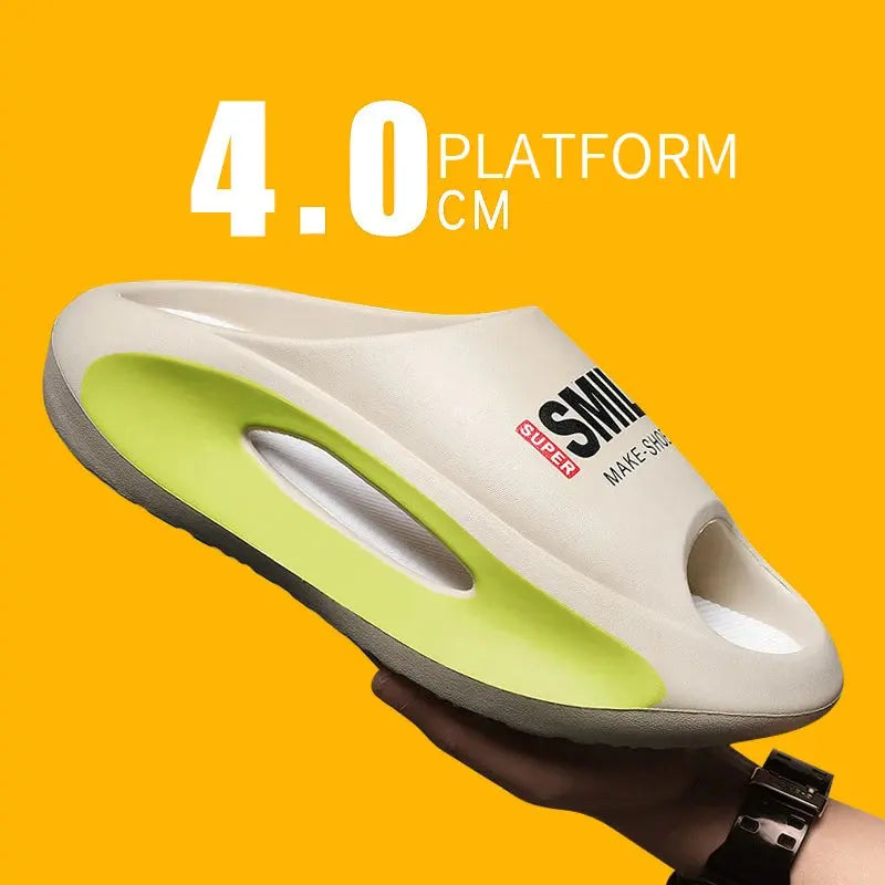 Men's Sandal Slippers New Summer Sneaker Slippers Men Thick Bottom Platform Slides Soft Eva Slippers Casual Beach Shoes - Novo Fusion