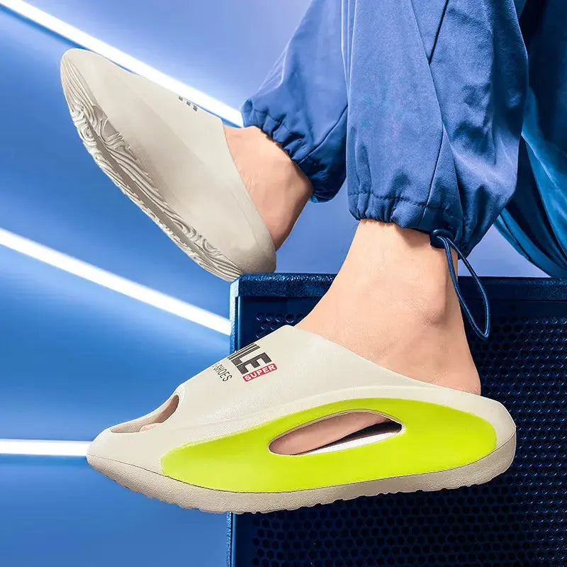 Men's Sandal Slippers New Summer Sneaker Slippers Men Thick Bottom Platform Slides Soft Eva Slippers Casual Beach Shoes - Novo Fusion
