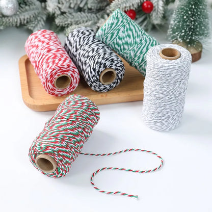Christmas Wrapping String Rope Merry Christmas Decoration For Home 2024 Navidad Natal Noel Gift Box Packaging Rope New Year 2025 - Novo Fusion