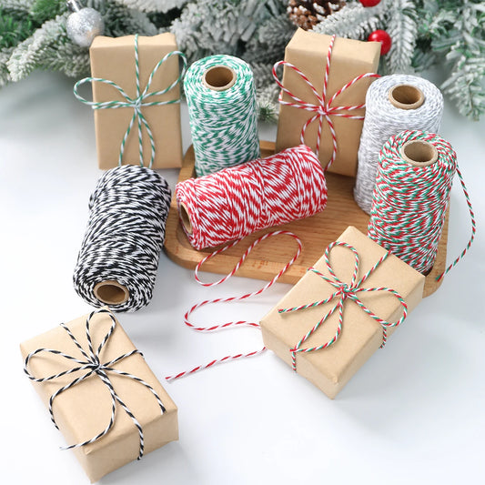 Christmas Wrapping String Rope Merry Christmas Decoration For Home 2024 Navidad Natal Noel Gift Box Packaging Rope New Year 2025 - Novo Fusion