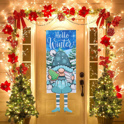 Santa Claus Hanging Flag Merry Christmas Decorations For Home 2024 Christmas Ornaments Navidad Natal Xmas New Year Gifts 2025 - Novo Fusion