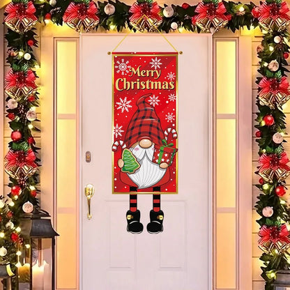 Santa Claus Hanging Flag Merry Christmas Decorations For Home 2024 Christmas Ornaments Navidad Natal Xmas New Year Gifts 2025 - Novo Fusion
