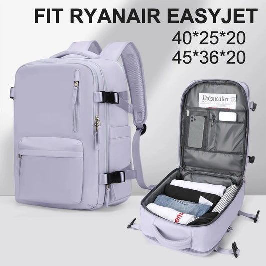 Women's Cabin Travel Backpack Laptop Bag Large Capacity Easyjet Carry-Ons 45x36x20 Backpack Ryanair 40x20x25 Water Resistant Bag - Novo Fusion
