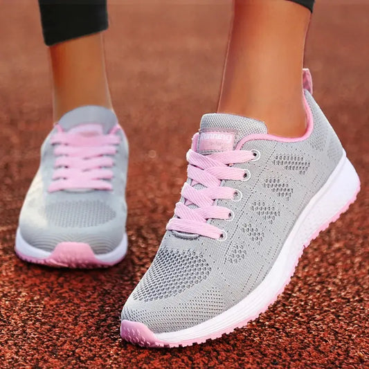 Women Flats Fashion Lightweight Shoes Women Lace Up Nurse Shoes Round Toe Sneakers Women Shoe Walking Shoes Woman Plus Size - Novo Fusion