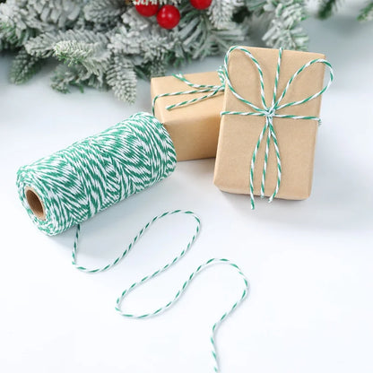 Christmas Wrapping String Rope Merry Christmas Decoration For Home 2024 Navidad Natal Noel Gift Box Packaging Rope New Year 2025 - Novo Fusion