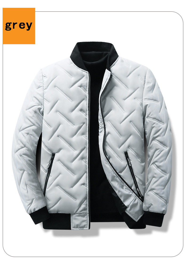 New Fall And Winter Men's Outdoor Casual Versatile Fashion Collar Light Short Down Jacket Trendy Padded Thickened Jacket - Novo Fusion