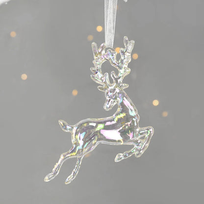 Acrylic Christmas Tree Hanging Ornaments Elk Angel Doll Bell Pendant 2023 Merry Christmas Decoration for Home Xmas New Year 2024 - Novo Fusion