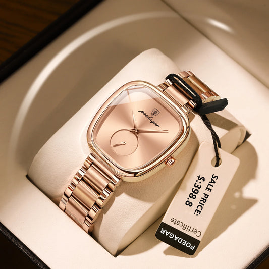 POEDAGAR Luxury Watch for Woman Waterproof Stainless Steel Quartz Ladies Watch High Quality Women's Watches Elegant Female Clock - Novo Fusion