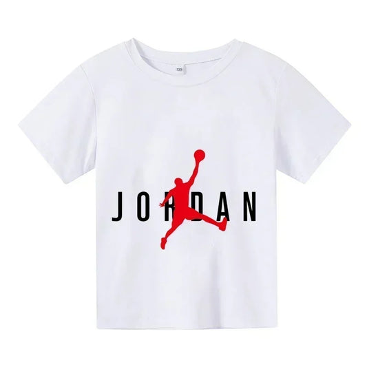 2024 Summer Cotton Kids Brand Sports Short Sleeve Kids Girls T-shirt Baby Boys Fashion Sports short sleeve - Novo Fusion