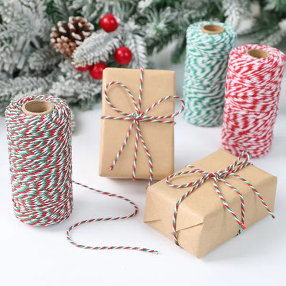 Christmas Wrapping String Rope Merry Christmas Decoration For Home 2024 Navidad Natal Noel Gift Box Packaging Rope New Year 2025 - Novo Fusion