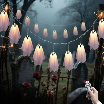 Halloween Ghost White Ghost Hanging Light Ghosts HorrorProps for Halloween Party White Flying Ghosts Haunted House Decor