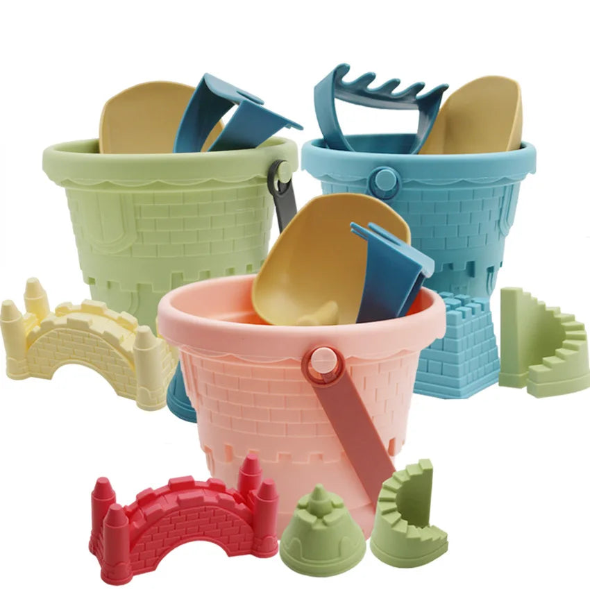 Children's Castle Sand Digging Sets Sand Scoop Summer Toy Beach Toys Sand Box for Kids Outdoor Baby Educational Interactive Gift - Novo Fusion