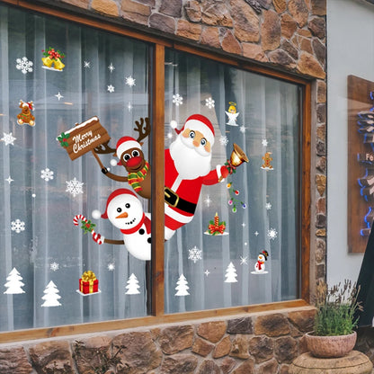 Christmas Window Stickers Merry Christmas Decorations For Home 2024 Christmas Wall Sticker Kids Wall Decals Happy New Year 2025 - Novo Fusion