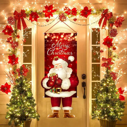 Santa Claus Hanging Flag Merry Christmas Decorations For Home 2024 Christmas Ornaments Navidad Natal Xmas New Year Gifts 2025 - Novo Fusion
