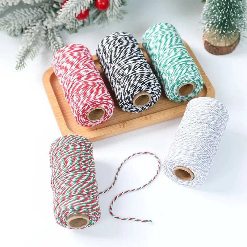 Christmas Wrapping String Rope Merry Christmas Decoration For Home 2024 Navidad Natal Noel Gift Box Packaging Rope New Year 2025 - Novo Fusion