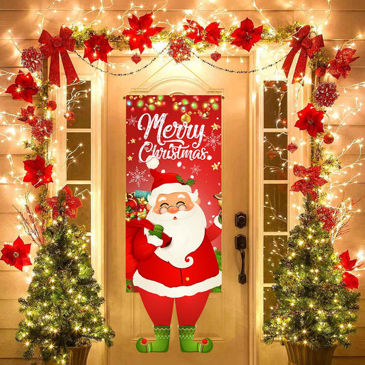Christmas Hanging Flag Decoration Merry Cristmas Decor for Home 2024 Hanging Flag Xmas Ornament Navidad Natal New Year Gift 2025 - Novo Fusion