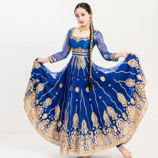 Iman Indian Kartak Anna Dress Lengha Sari Boutique Rhinestone Embroidery Performance Dress Photography Novo Fusion - Chic Essentials for Life's Canvas