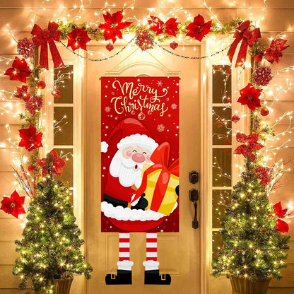 Christmas Hanging Flag Decoration Merry Cristmas Decor for Home 2024 Hanging Flag Xmas Ornament Navidad Natal New Year Gift 2025 - Novo Fusion