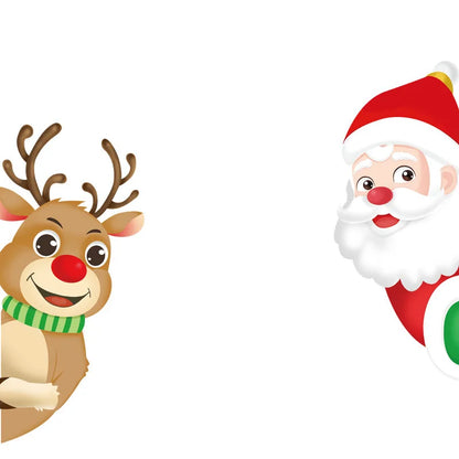 Christmas Window Stickers Santa Claus Snowflake DIY Wall Decal 2023 Christmas Decorations For Home New Year Ornaments Gift 2024 - Novo Fusion