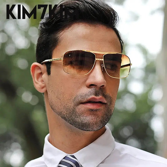 Vintage Square Sunglasses Men Women 2024 Luxury Brand Designer New Trends Classic Punk Sun Glasses Male Shades Driving Sunglass - Novo Fusion