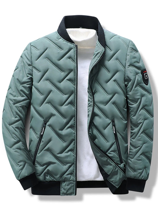 New Fall And Winter Men's Outdoor Casual Versatile Fashion Collar Light Short Down Jacket Trendy Padded Thickened Jacket - Novo Fusion