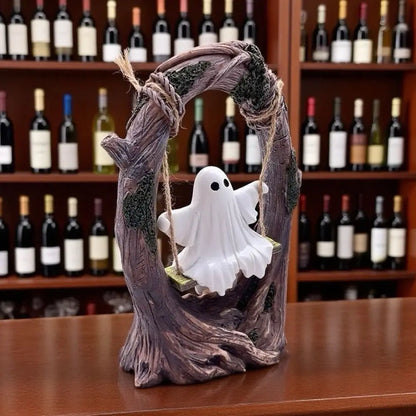 Halloween Themed Halloween Swing Ghost Ornament Handicraft Statue Spooky Ghosts Decor Model Collectible