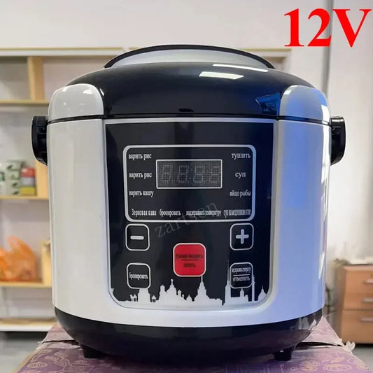 2L Electric Mini Rice Cooker Multi Cooker Portable Car Rice Cooker 12V 24V Cooking Machine For Car and Truck English Menu - Novo Fusion