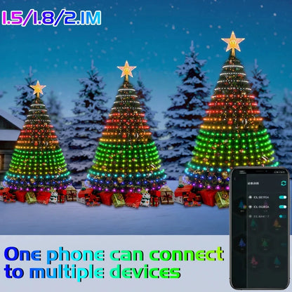 Christmas Tree Lights Application DIY Lmage LED RGB IC String Light Bluetooth Control LED Christmas Decorations 2024 - Novo Fusion